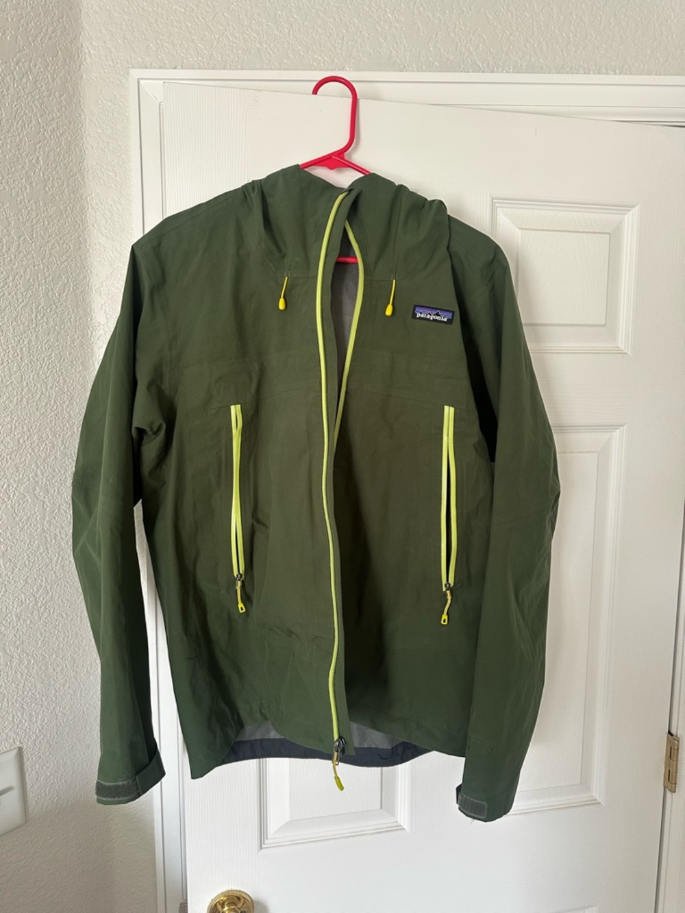 Patagonia Olive Green Hooded Shell Jacket